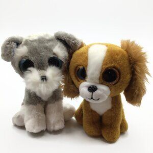 Ty Beanie Boos Whiskers & Tala 6" Dog Puppies Plush Lot
